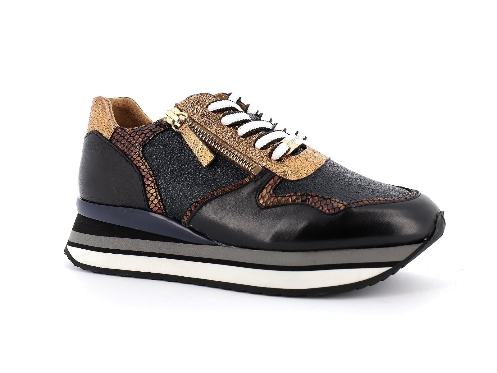 Regarde le ciel-CATRIN-02 Matières combinées Noir Bronze