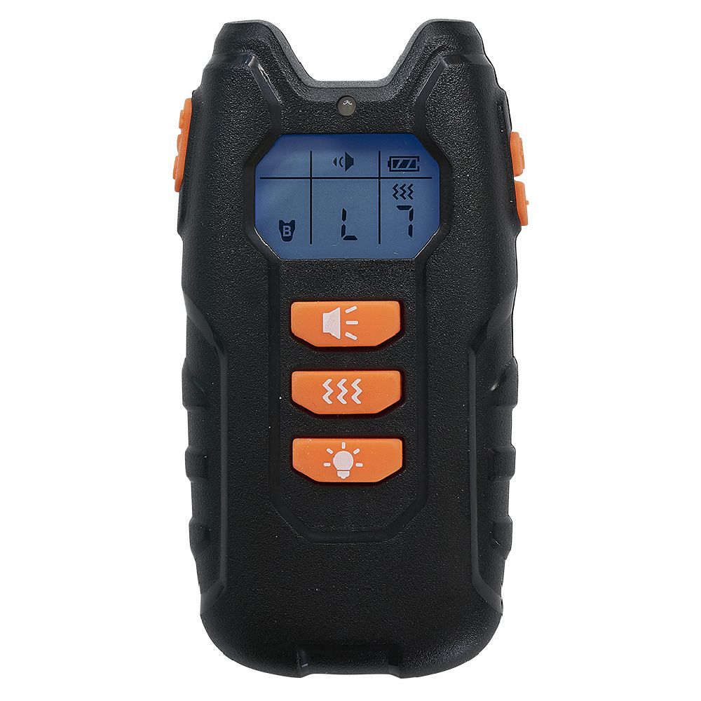 Collier de dressage étanche sonore vibration noir et orange pour chien