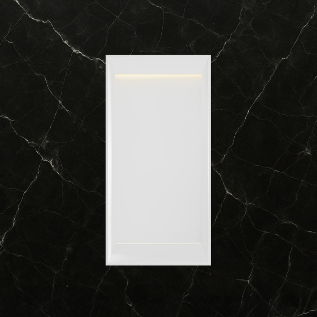 Hotbath &More frameless inbouwnis met verlichting 30x15x10cm wit mat