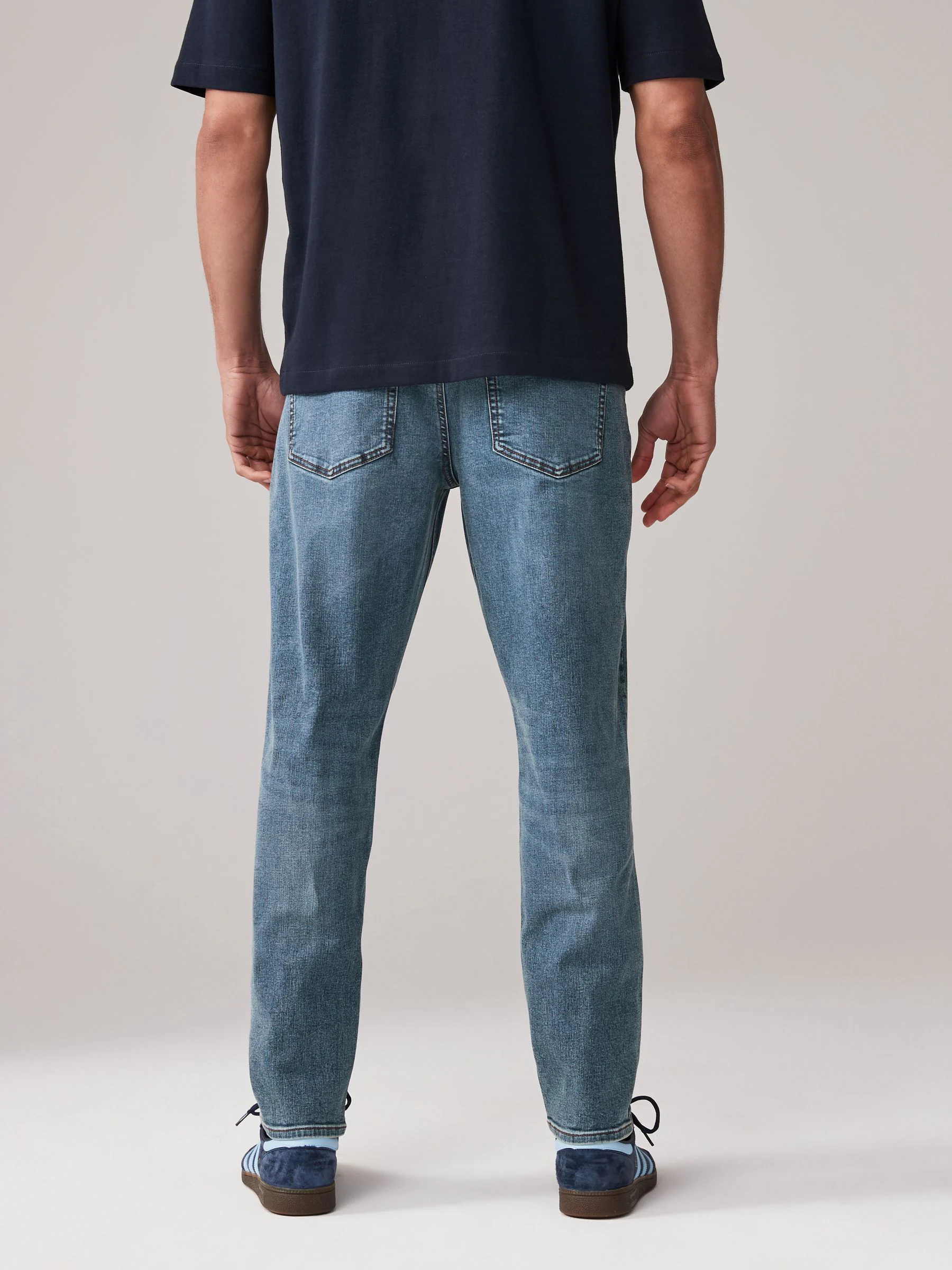 Vintage lichtblauw - Enkele - Slim fit klassieke stretchy jeans
