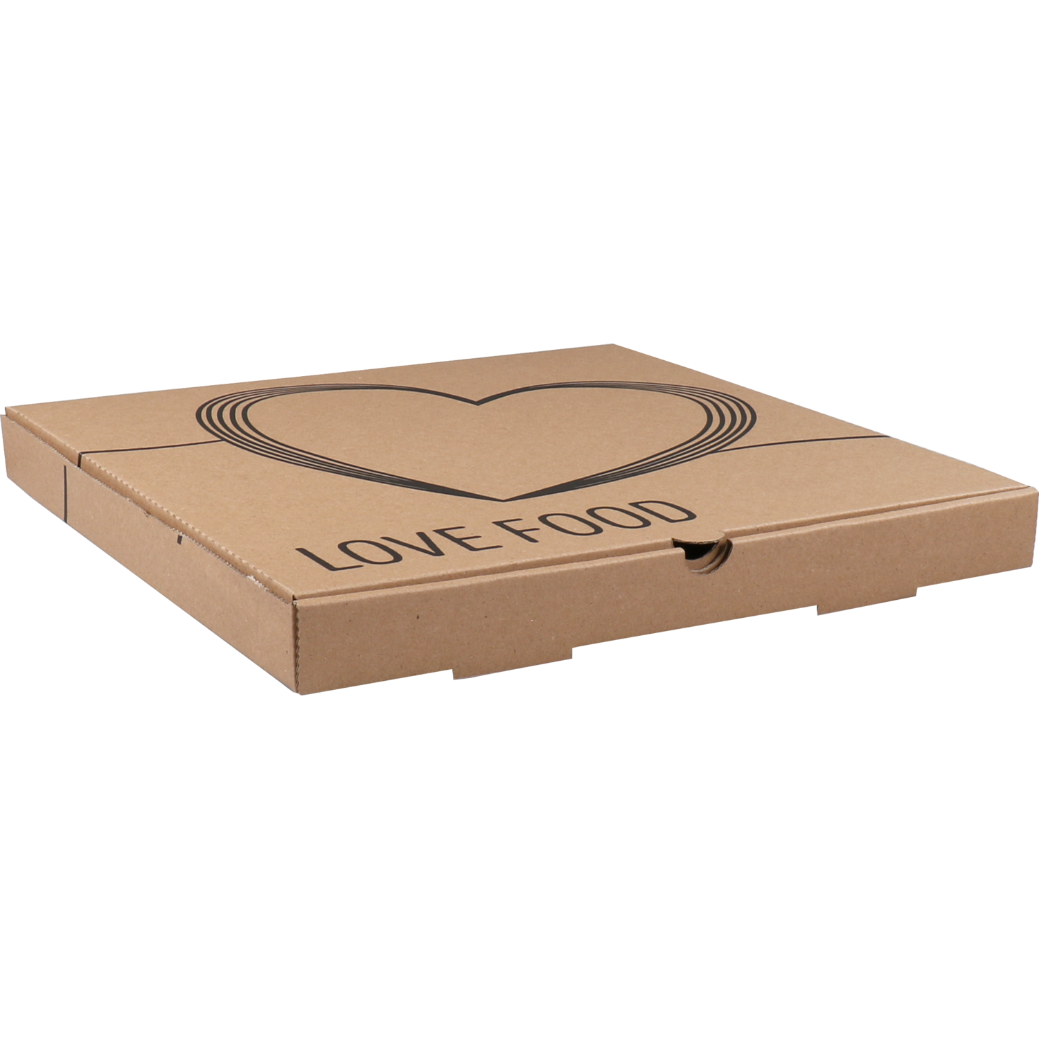 Pizzadoos, Americano Love Food, golfkarton, 30x30x3cm, americano, bruin