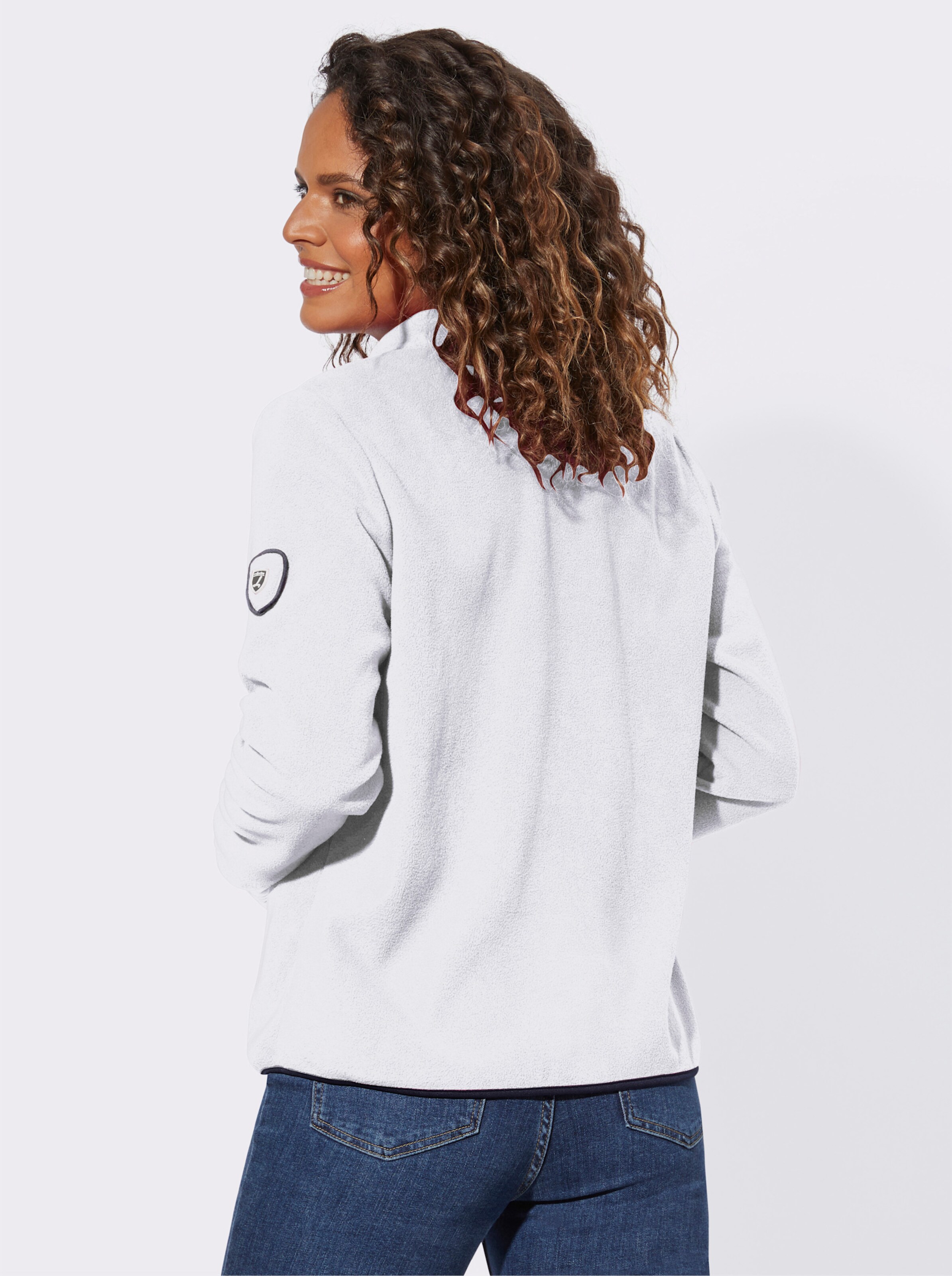 Fleecejacke mit Stickerei