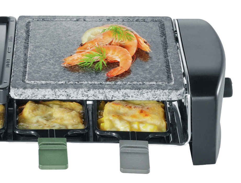 Severin Raclette Stein/Grillplatte 8er