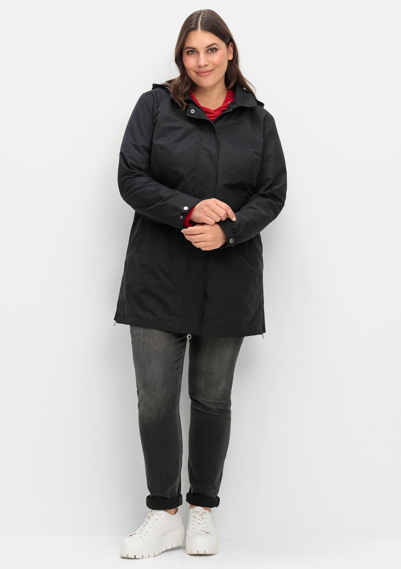 Sheego Outdoorjacke mit Kapuze