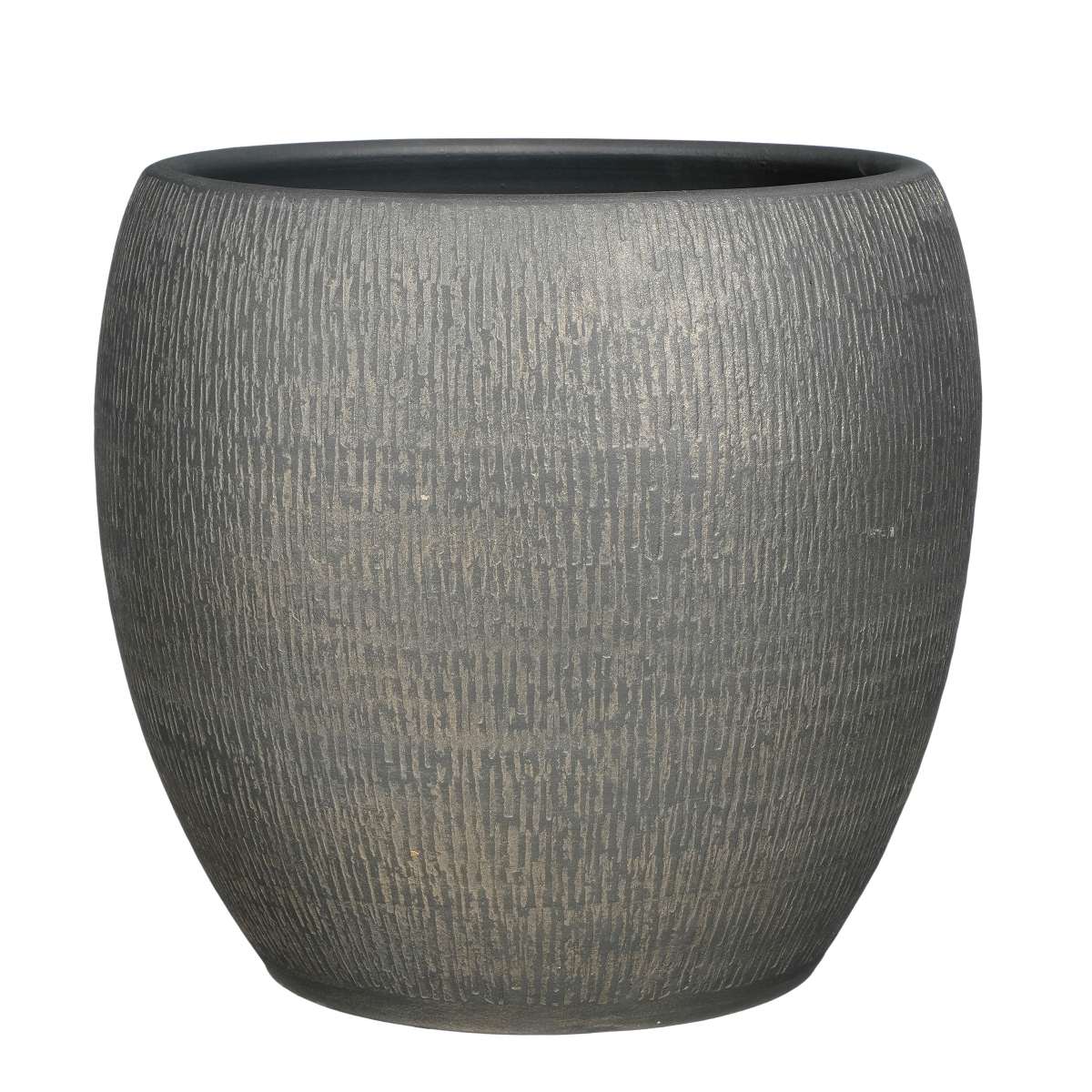 Mica decorations pot de fleur morgan - 38x38x35 cm - terre cuite - gris