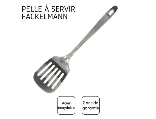 FACKELMANN - Set ustensiles de cuisine Pelle inox ajourée oxford ref.40697