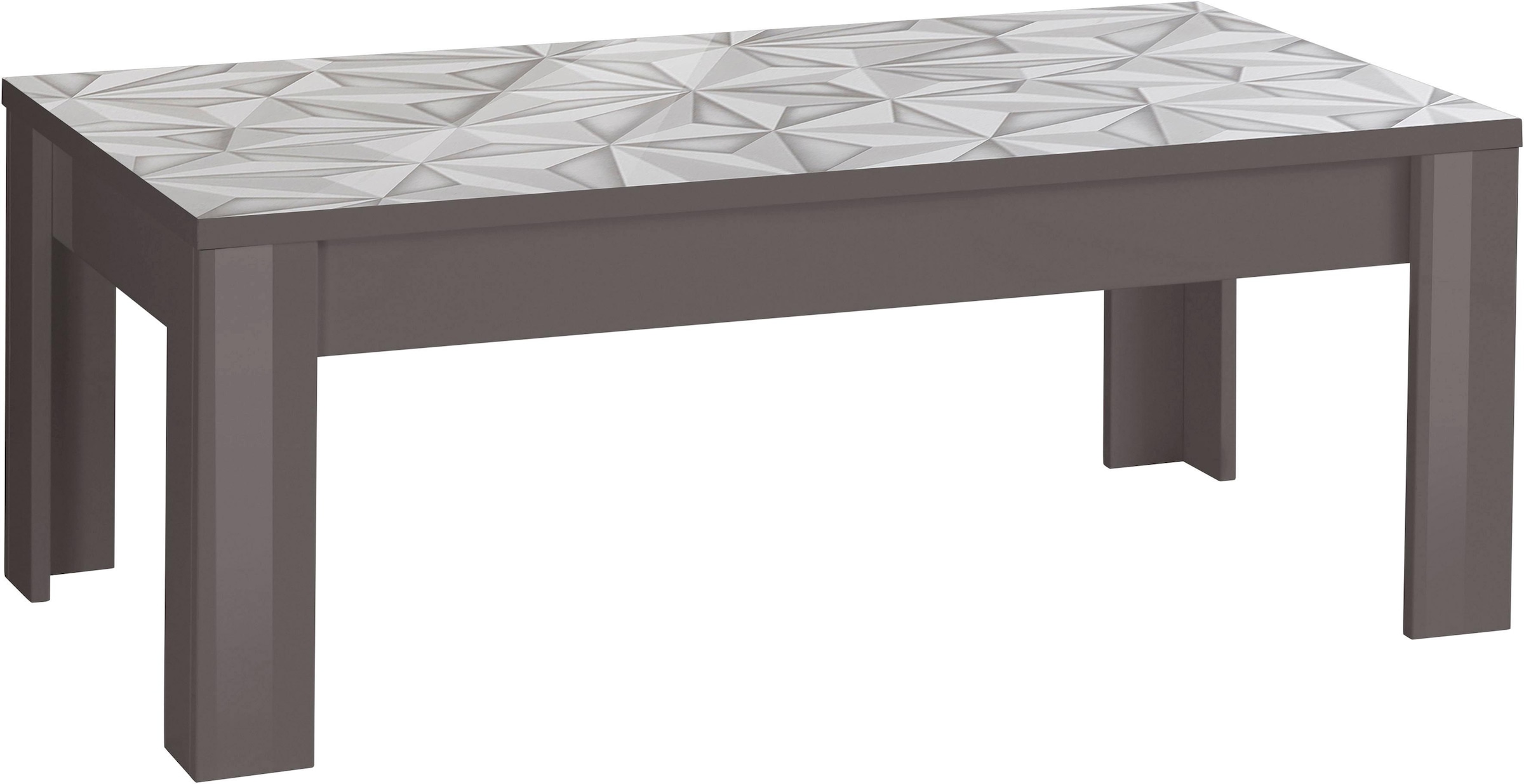 INOSIGN Couchtisch »Prisma 122x65 cm, Wohnzimmertisch mit Winkelfuss« Sofatisch, rechteckig, Tischplattenstärke 22 mm