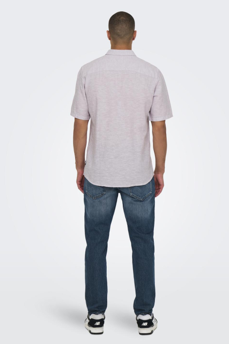 Only & Sons paarse heren overhemd
