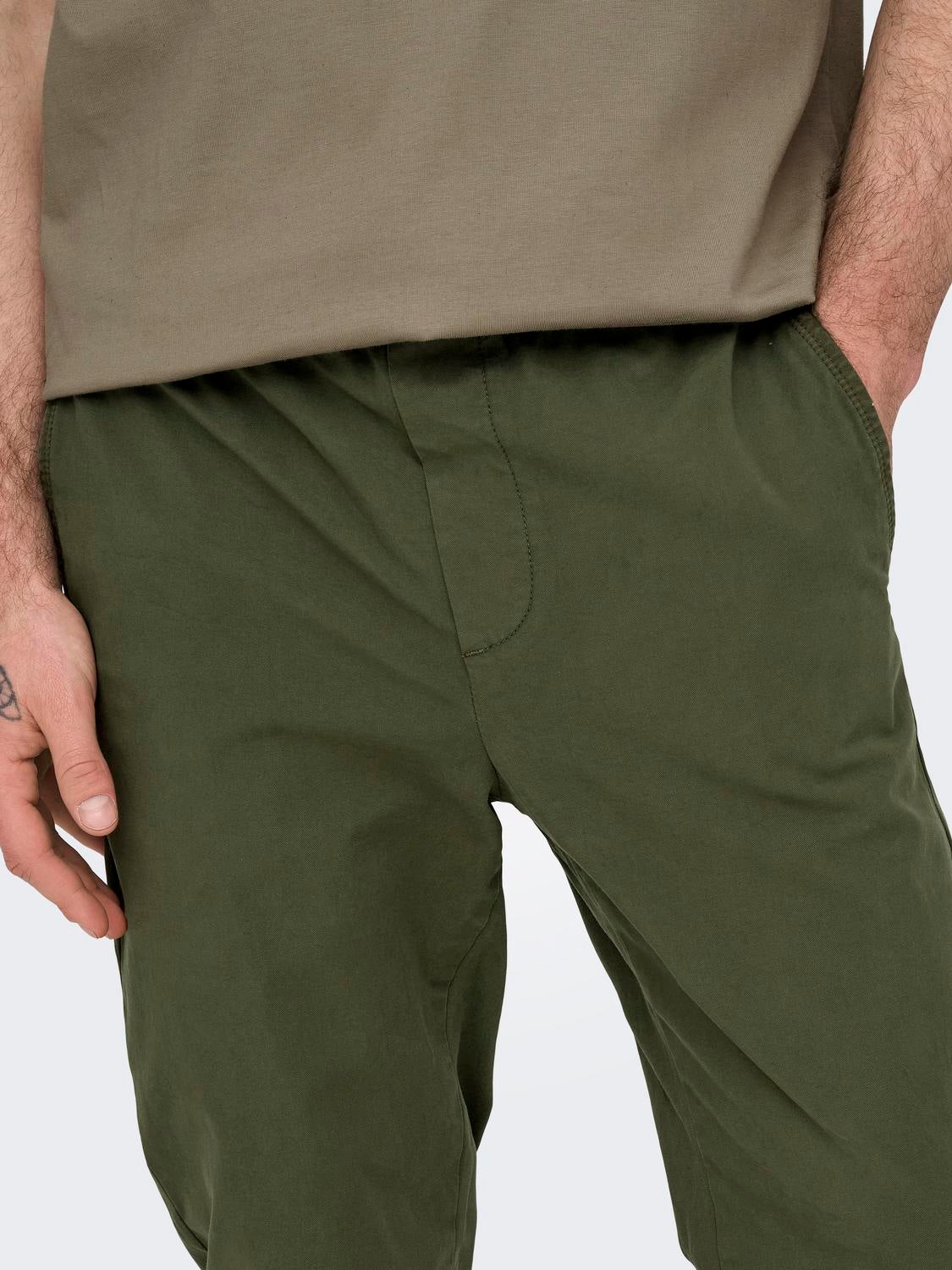 ONSLINUS Verjüngt Hose Olive Night