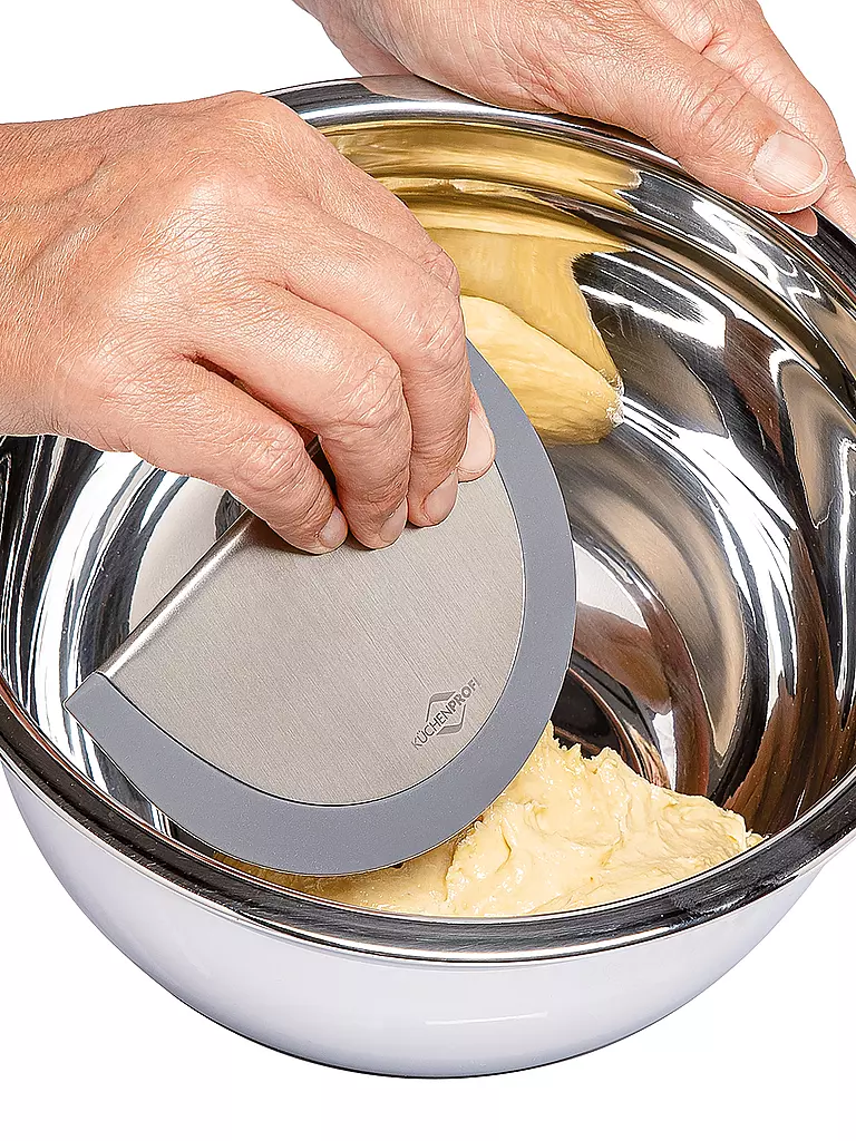 KÜCHENPROFI Teigschaber Set VARIO Silikon Grau / Edelstahl grau