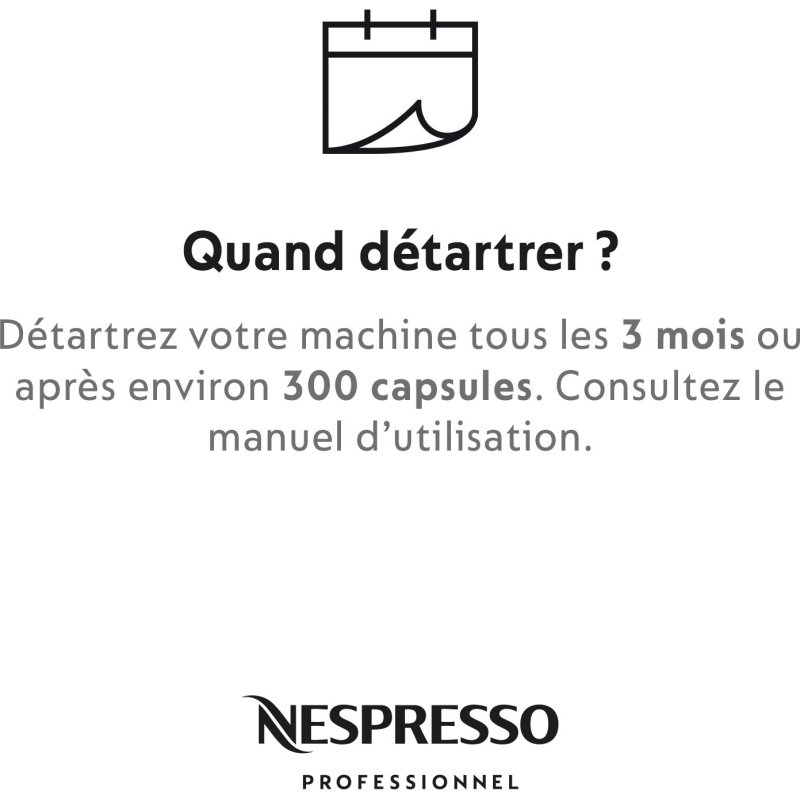 Kit de détartrage pour les machines à café Nespresso & Nespresso Professionnel