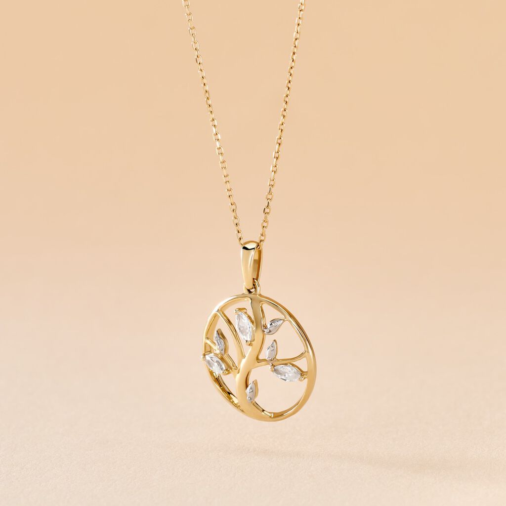 Pendentif Godolieba Or Jaune Oxyde De Zirconium