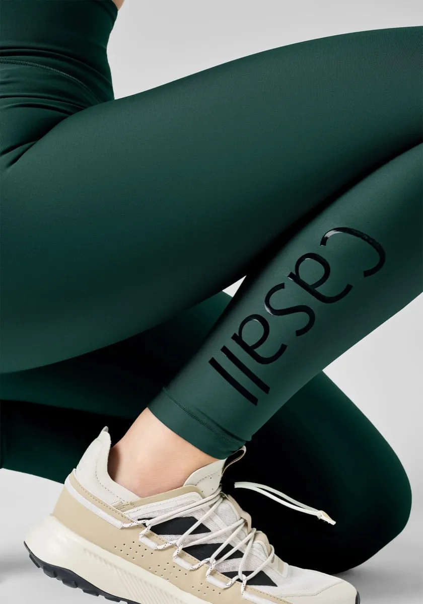 Casall Graphic High Waist Tights Dark Pine