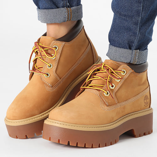 Boots Femme Heritage Platform Waterproof Chukka Wheat Nubuck A5RF9 Stone Street