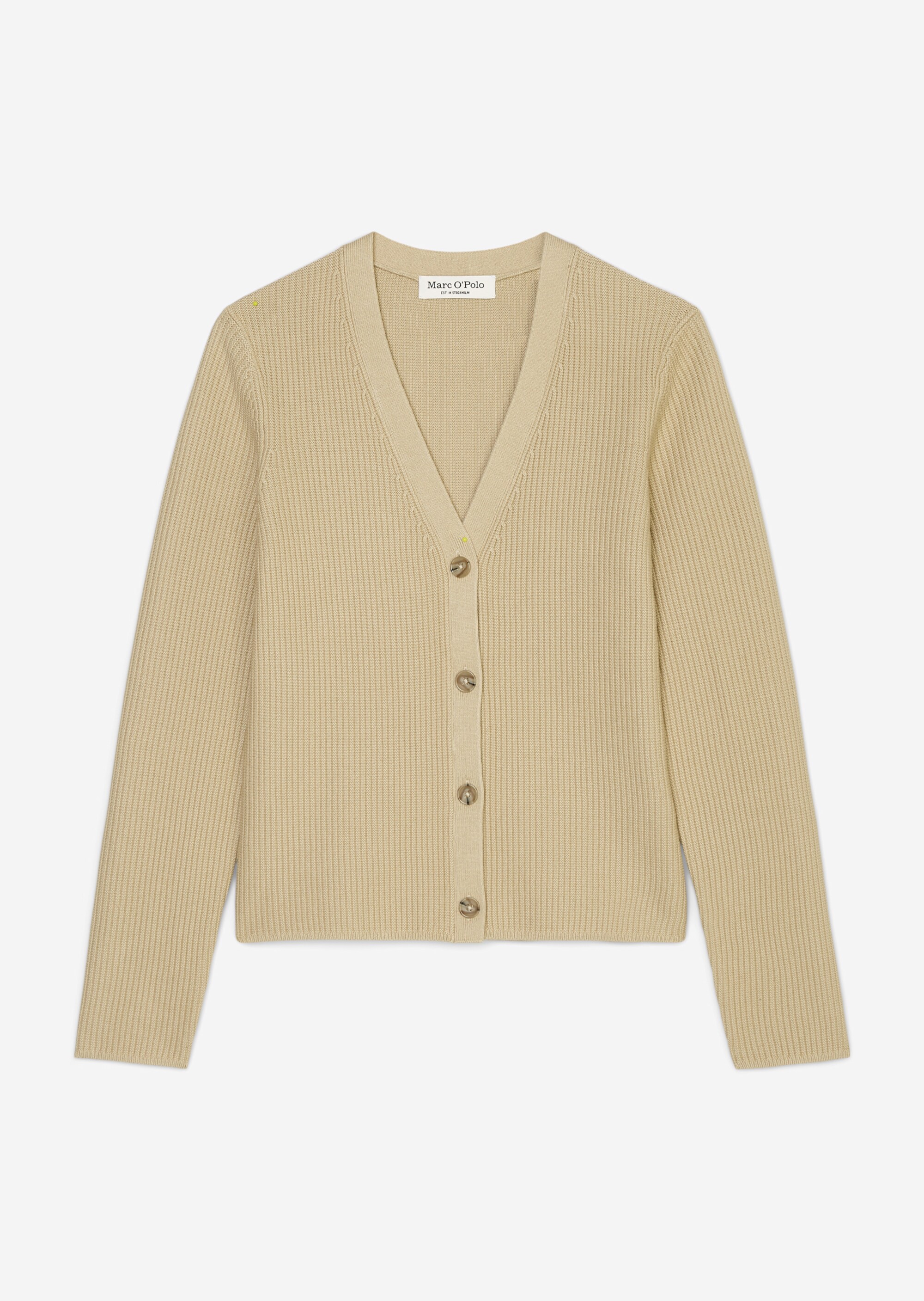 Rippstrick-Cardigan slimmit feiner Rippenstruktur