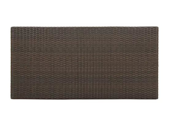 Table de bar avec rangement Marron 120x60x110 cm Résine tressée