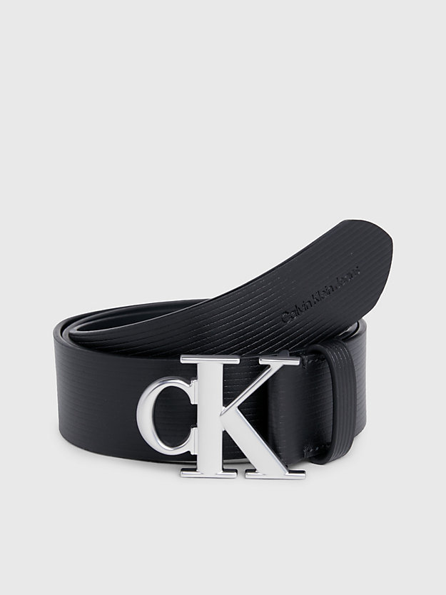 Cinto de couro com logotipo