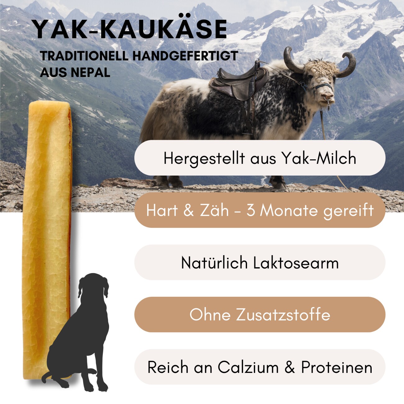 Supravit Yak Kaukäse - für Hunde L