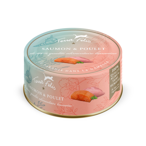 Pâtée pour chat au saumon & poulet 80g