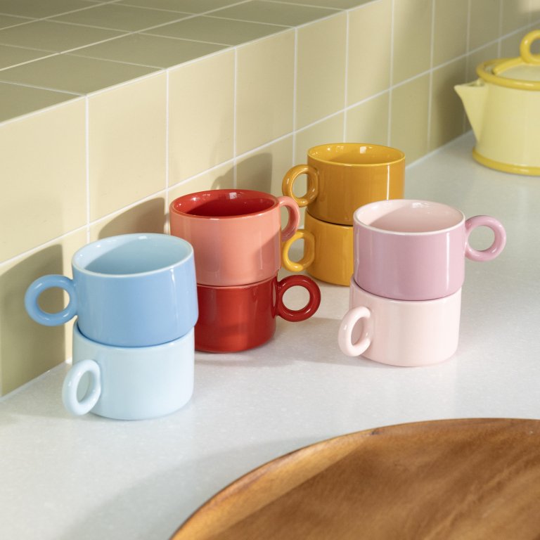 &klevering Chiquito koffie mok set van 2 blauw