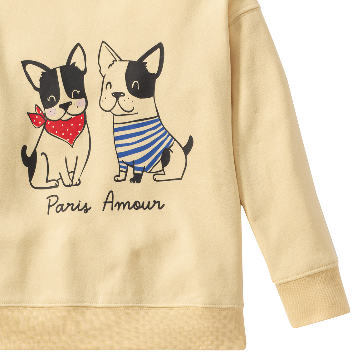 Topolino Mädchen Sweatshirt mit Hunde-Motiv hellgelb