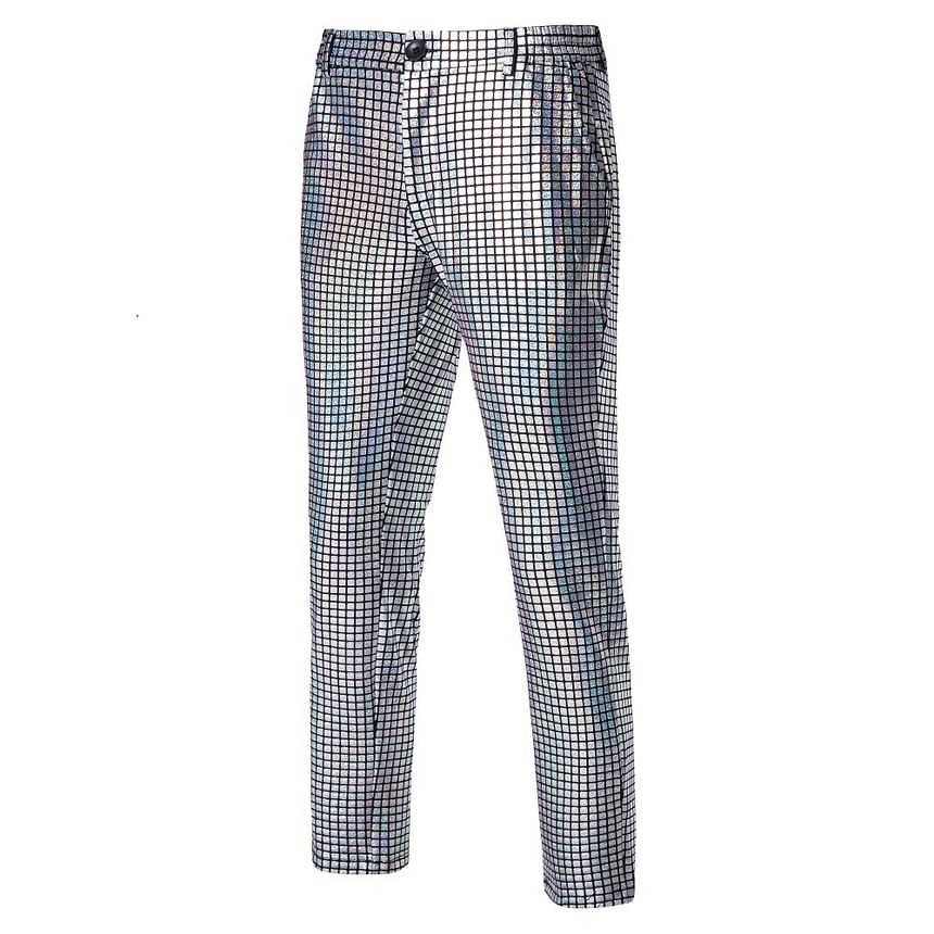 FORSETI - Glanzende rechte broek met middelhoge taille