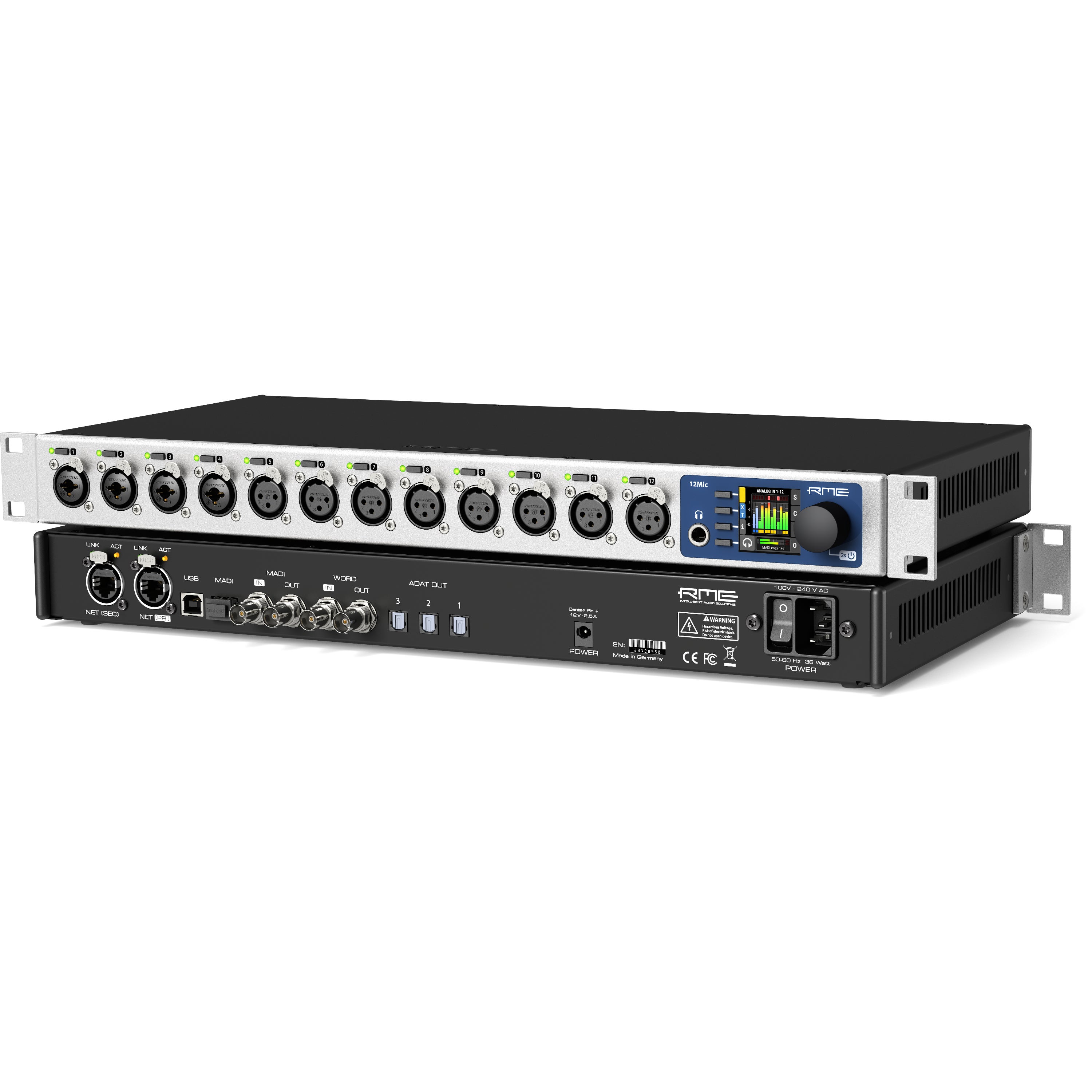 RME 12Mic 12-kanaals microfoon voorversterker