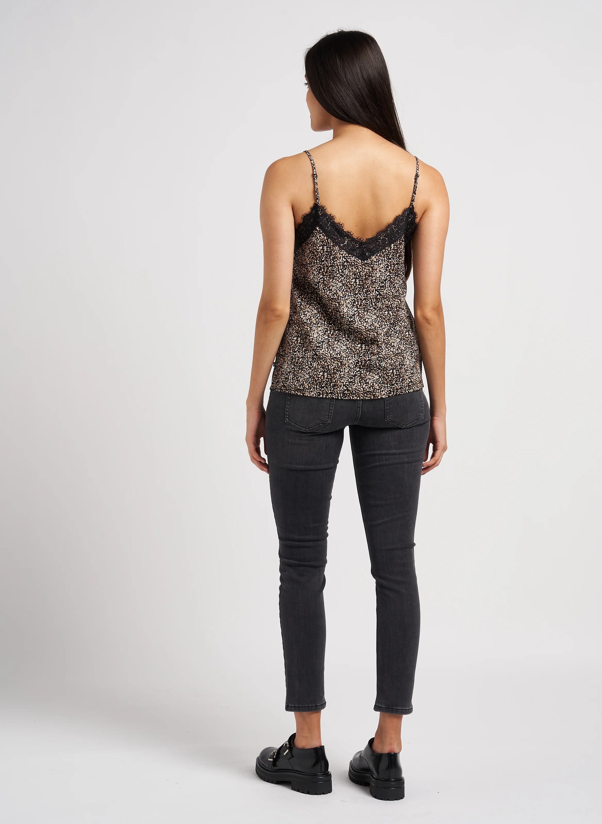 Jean skinny taille normale en coton mélangé | Jean Délavé