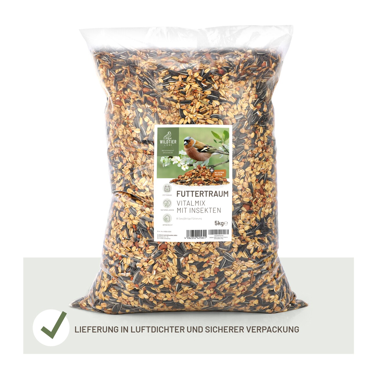 wildtier liebe Futtertraum Vogelfutter Vitalmix 5kg