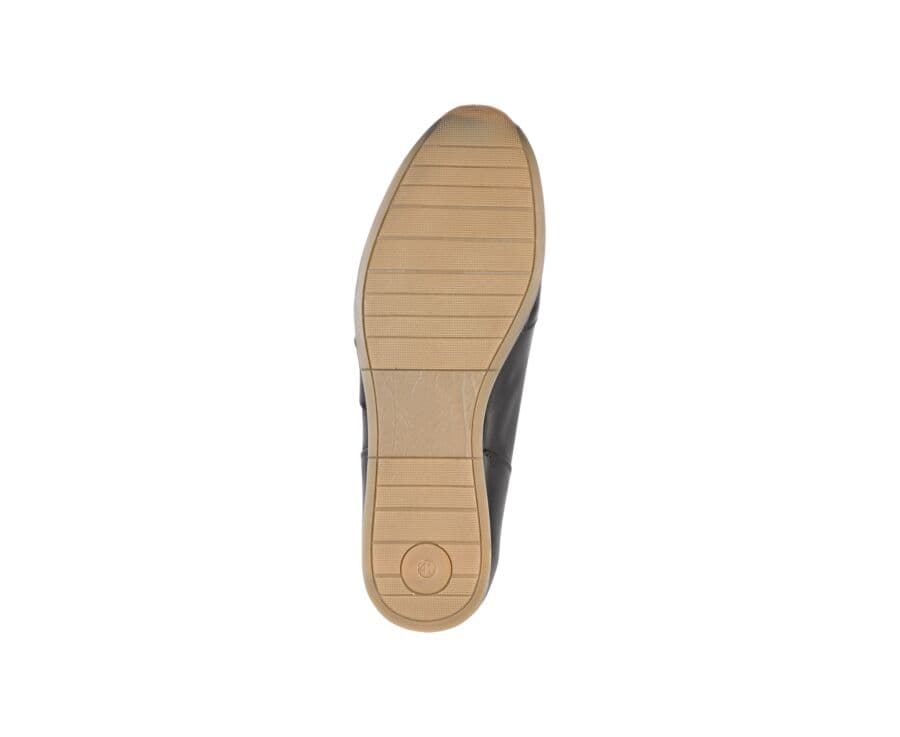 Sneakers Noir Patiné cuir homme - BUCKENDERRA