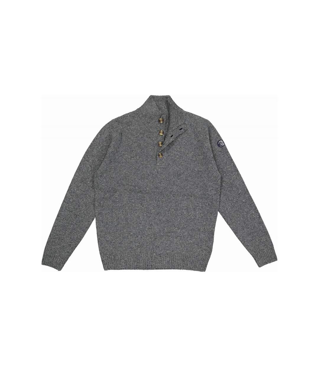 Pull col montant tweedé
