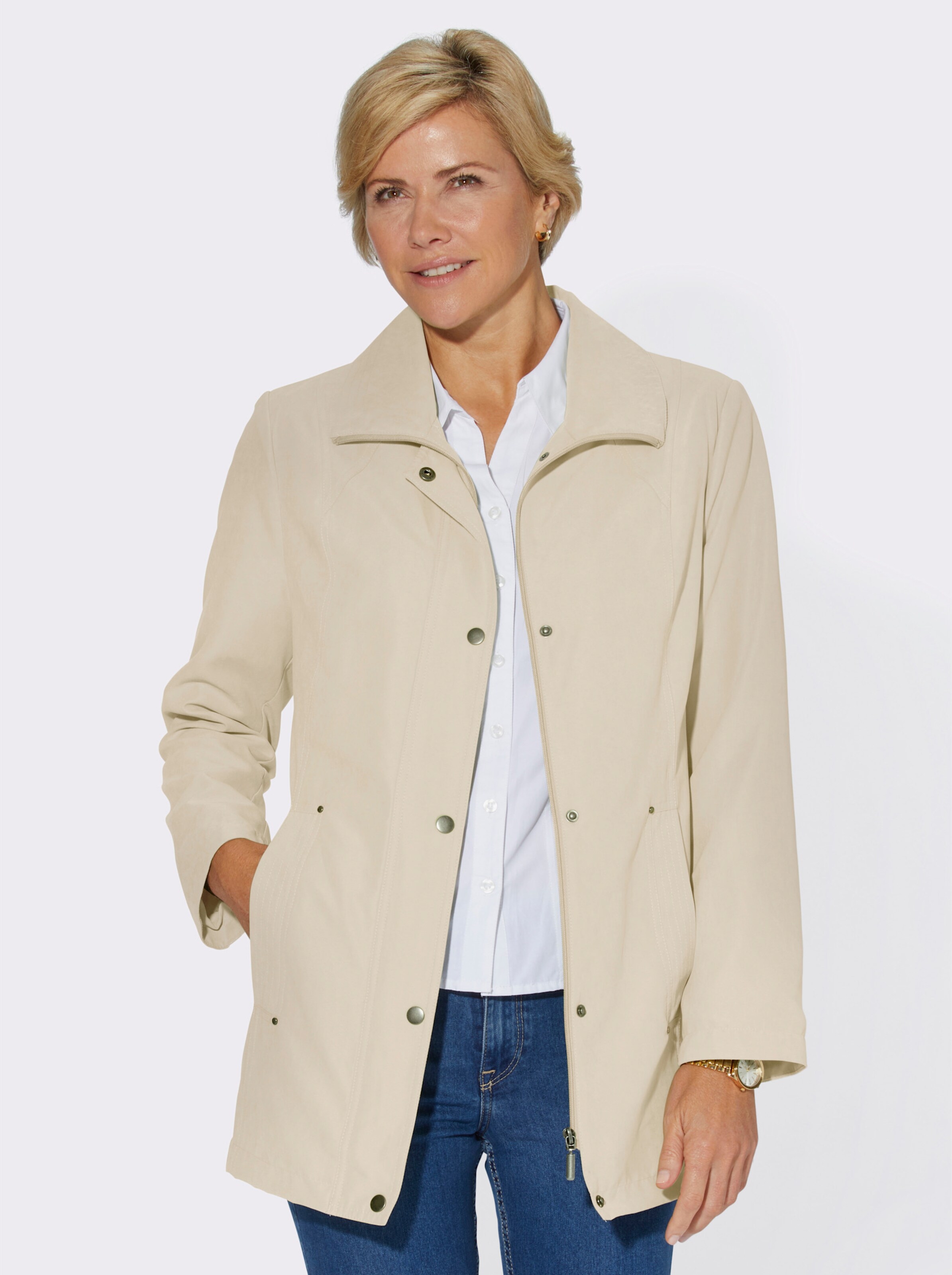 Microfaserjacke in Veloursleder-Optik