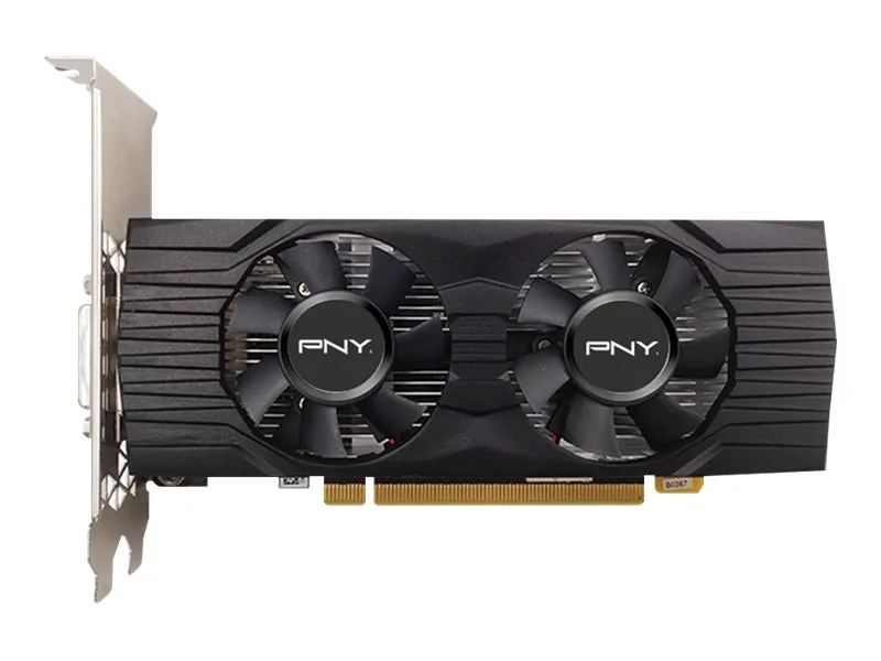 PNY GeForce GTX 1650 Dual Fan - Grafikkort - GF GTX 1650 - 4 GB GDDR6 - PCIe 3.0 x16 lavprofil - DVI, HDMI, DisplayPort
