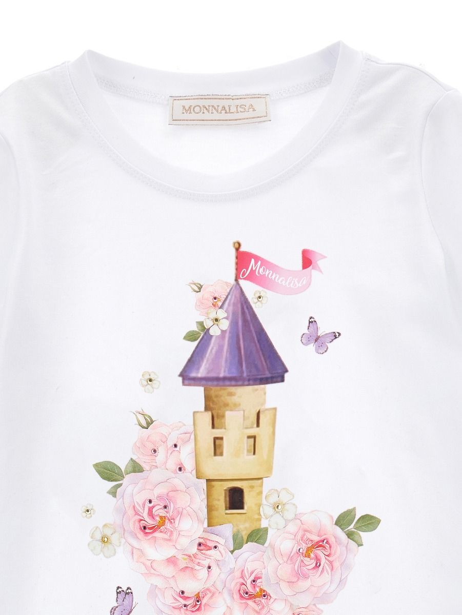 Monnalisa Rapunzel Castle T-Shirt