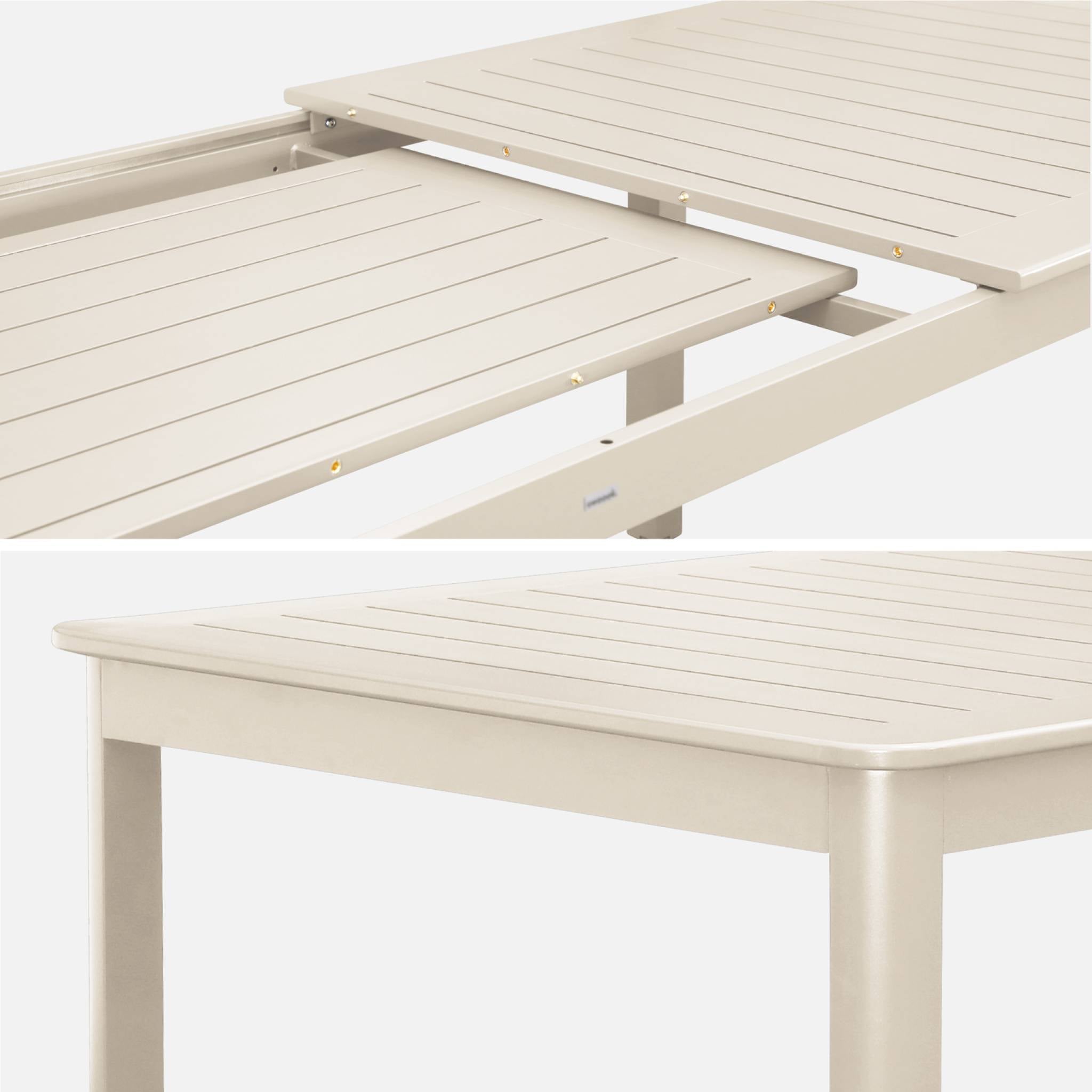 sweeek - Uitschuifbare aluminium tuintafel, 10 plaatsen