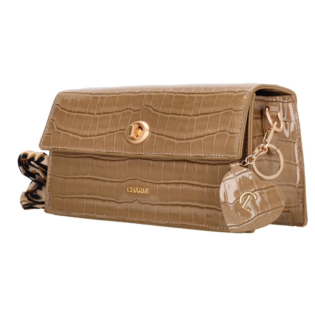 Charm London Knightsbridge Schoudertas Overslag Taupe