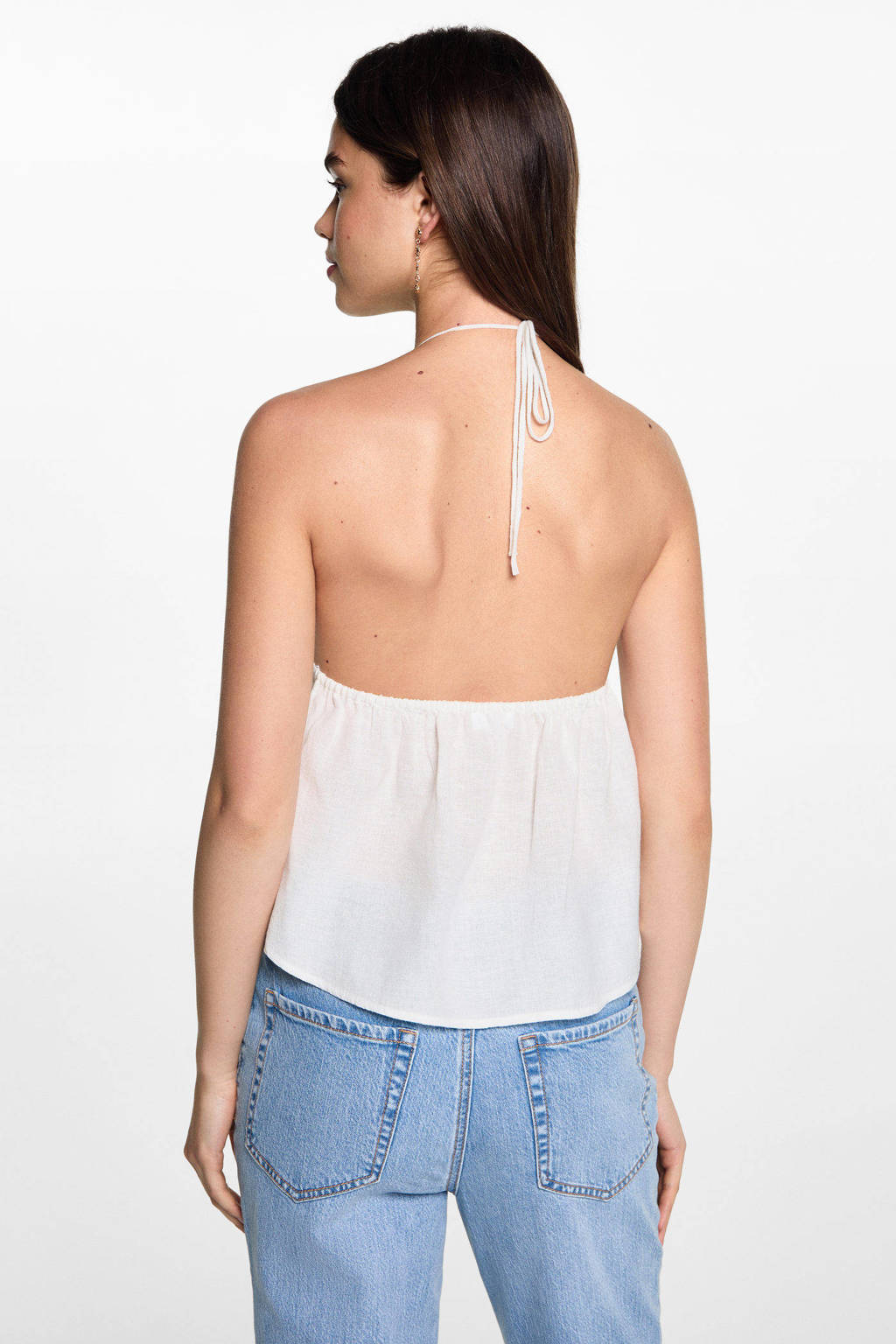 MANGO TEEN crop top naturel wit
