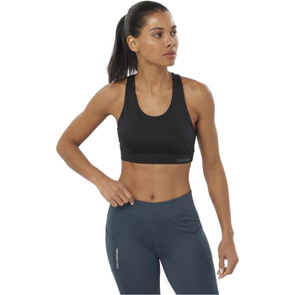 Brassière trail SALOMON CROSS RUN BRA W DEEP BLACK