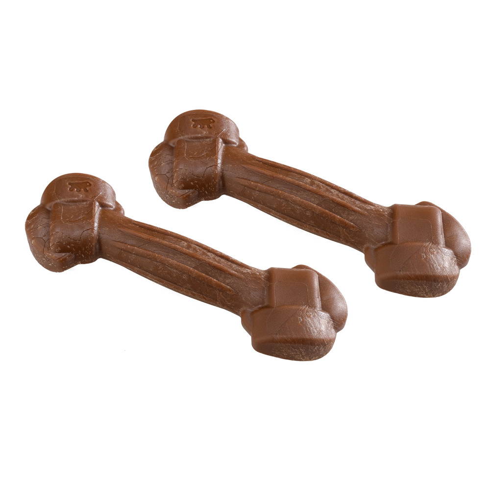 Ferplast goodbite natural m jouet os pour l'hygiène dentaire, saveur de boeuf, chien moyen (8-16 kg), naturel, 2 pièces de 70g