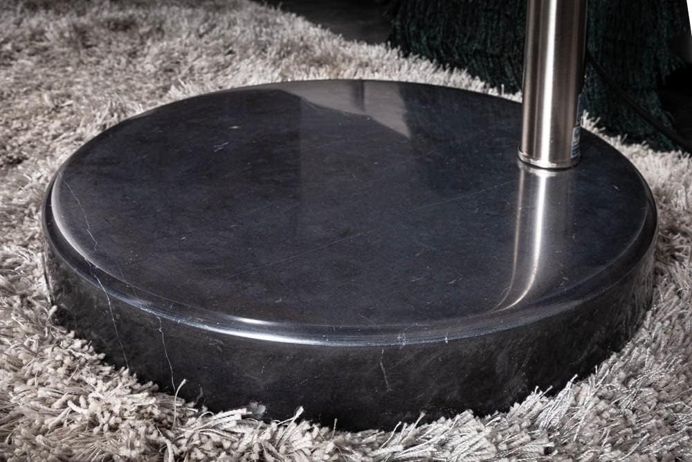 Stylische Bogenleuchte LOUNGE DEAL chrom gebürstet Marmorfuß 170 cm E27 60 W ausziehbar Wohnzimmerleuchte Stehleuchte Stehlampe Wohnzimmer