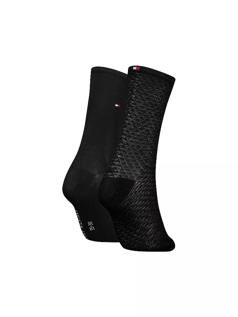TOMMY HILFIGER Socken 2-er Pkg. black schwarz