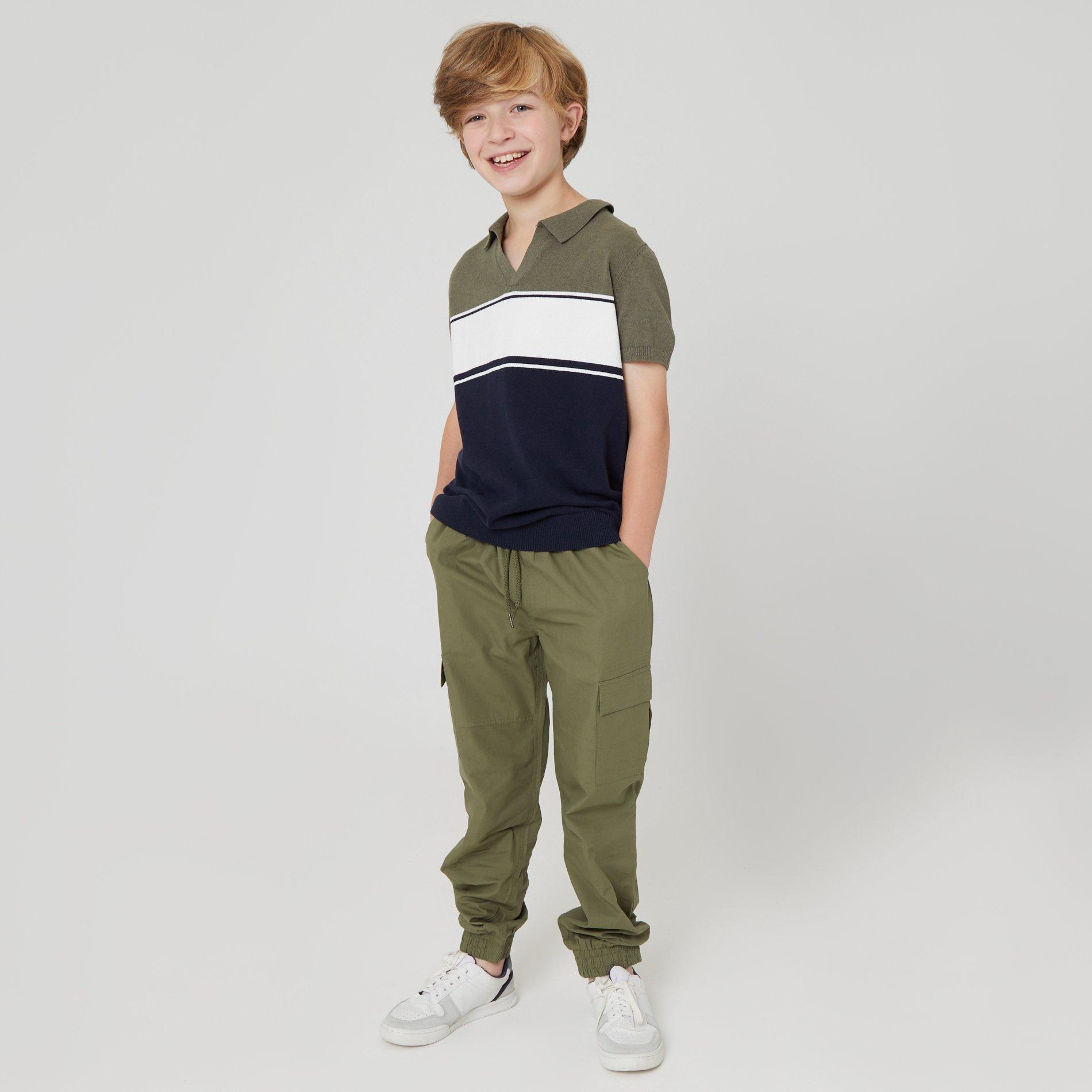 Studio Older Boys Panel Polo Knitted