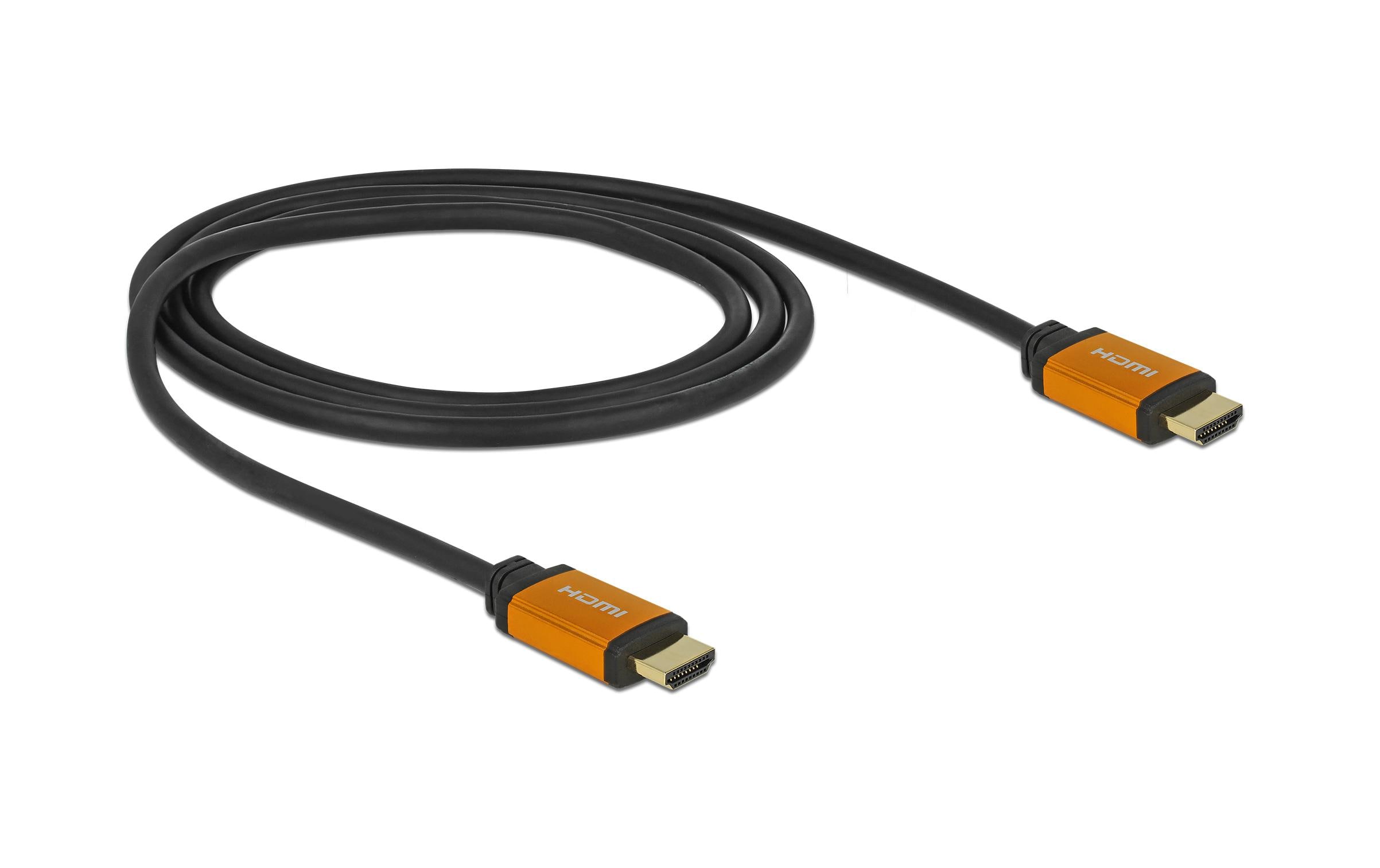 Kabel 8K 60Hz HDMI - HDMI, 1 mDelock High Speed HDMI Kabel 48 Gbps 8K 60 Hz 1 m