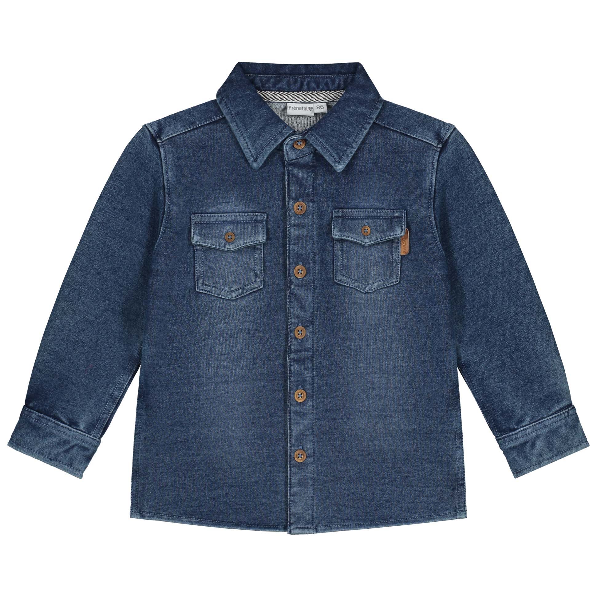 Prénatal peuter spijkerblouse lange mouwen effen denim