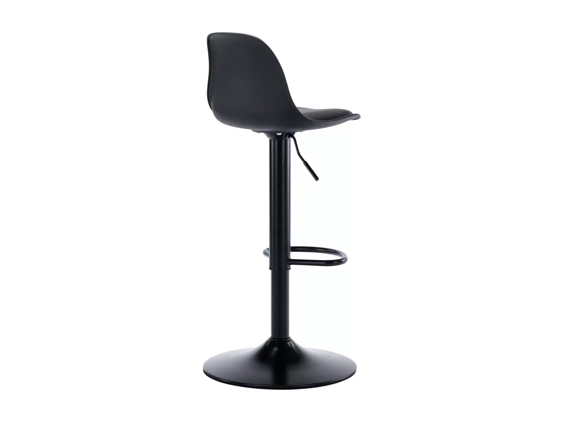 Lot de 2 tabourets de bar en polypropylène et métal - Hauteur réglable - Noir - XAFY