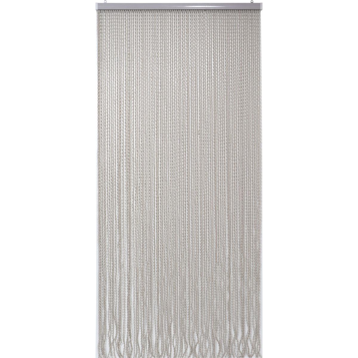 RIDEAU PORTE LANIERES TORSADES 90X210CM ECRU