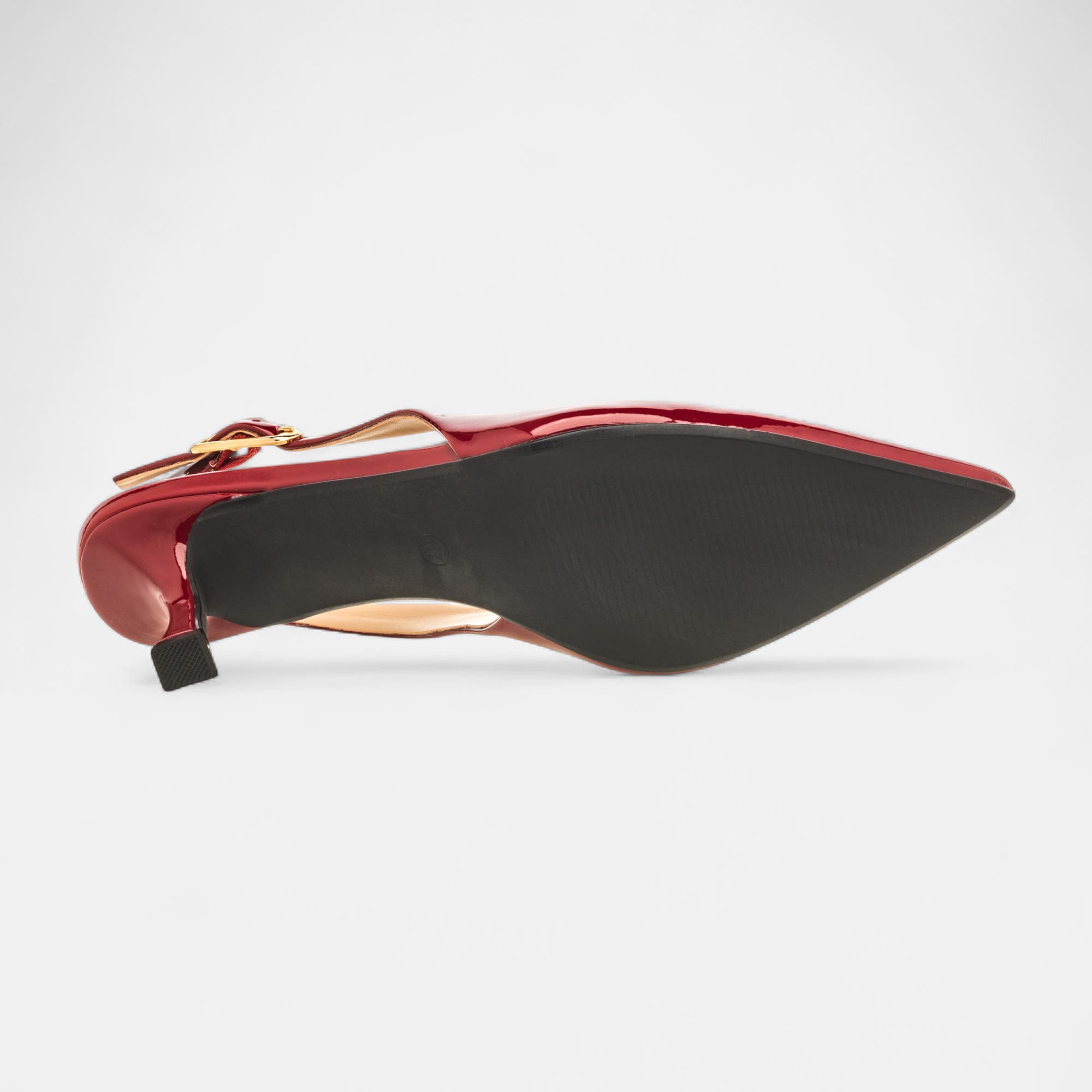 Escarpins avec bride arrière à talon Femme bordeaux