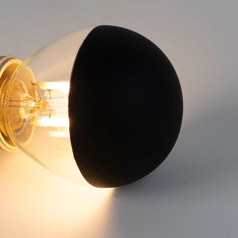 E14 dimbare LED filamentlamp kopspiegel P45 zwart 300 lm 2700K