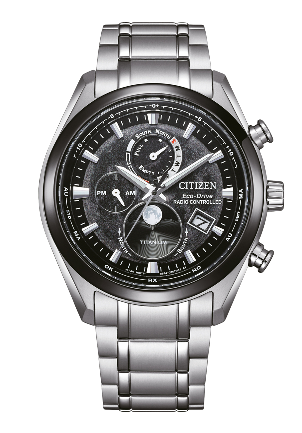 Citizen Eco Drive Funkuhr Mondphase Schwarz BY1018-80E
