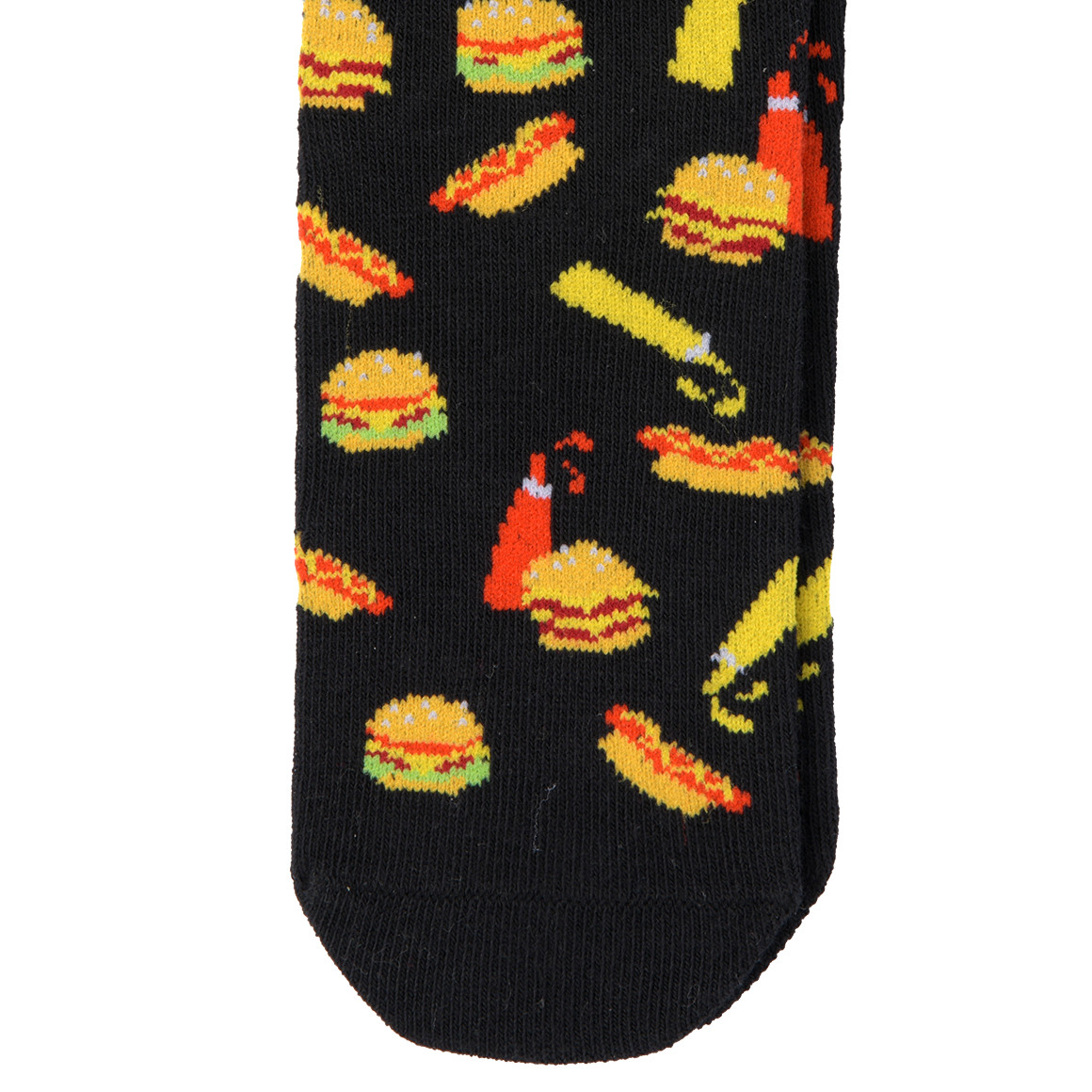 1 Paar Jungen Socken mit Fast-Food-Motiven schwarz